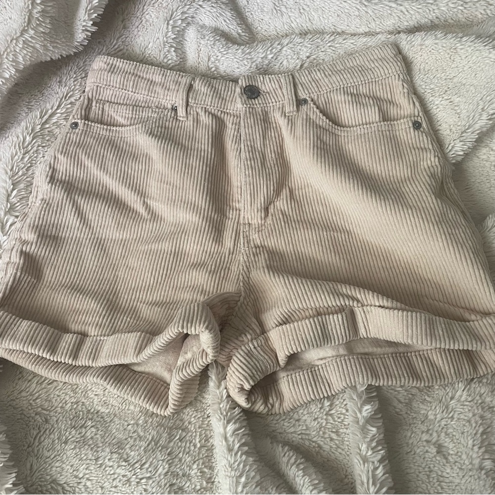 Forever 21 Tan High Waist Corduroy Shorts